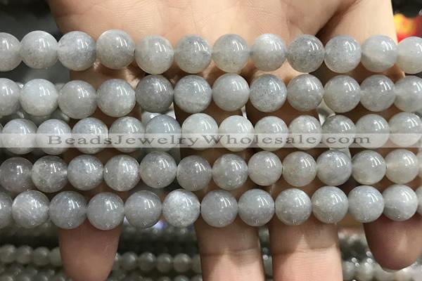 CMS1652 15.5 inches 8mm round grey moonstone beads wholesale