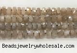 CMS1664 15.5 inches 6*10mm - 8*11mm faceted tyre moonstone beads