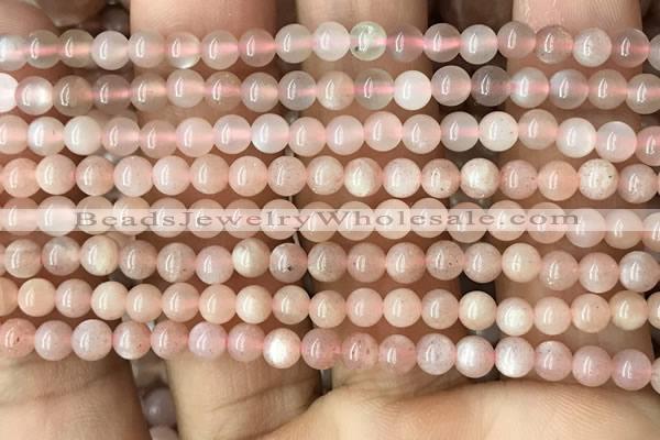 CMS1670 15.5 inches 4mm round moonstone beads wholesale