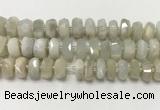 CMS1770 15.5 inches 6*13mm - 8*14mm faceted tyre moonstone beads