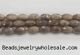 CMS1777 15.5 inches 11*18mm faceted rice AB-color moonstone beads