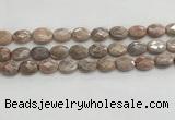 CMS1800 15.5 inches 12*16mm faceted oval AB-color moonstone beads