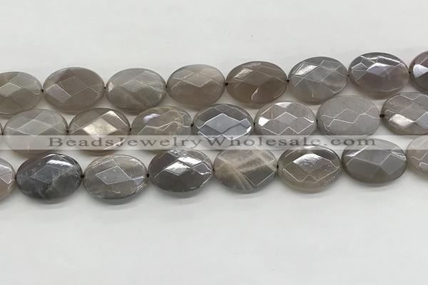 CMS1815 15.5 inches 15*20mm faceted oval AB-color moonstone beads