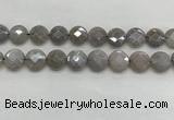 CMS1820 15.5 inches 16mm faceted coin AB-color moonstone beads