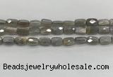 CMS1823 15.5 inches 8*12mm faceted rectangle AB-color moonstone beads