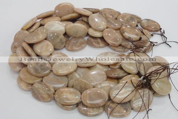 CMS19 15.5 inches 18*25mm oval moonstone gemstone beads wholesale