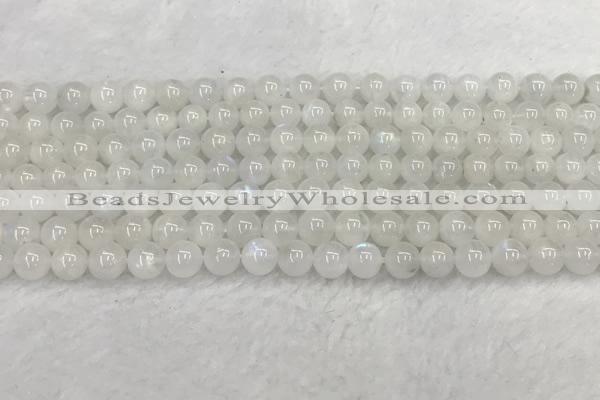 CMS1901 15.5 inches 6mm round white moonstone gemstone beads