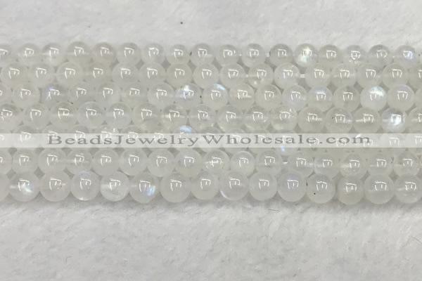 CMS1906 15.5 inches 6mm round white moonstone gemstone beads