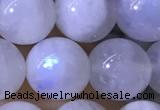 CMS1923 15.5 inches 10mm round white moonstone gemstone beads