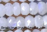 CMS1926 15.5 inches 5*8mm faceted rondelle white moonstone beads