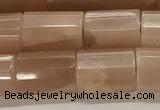 CMS1950 15.5 inches 10*14mm faceted tube moonstone beads