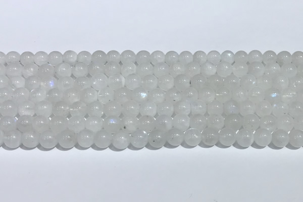 CMS2005 15.5 inches 6mm round white moonstone gemstone beads