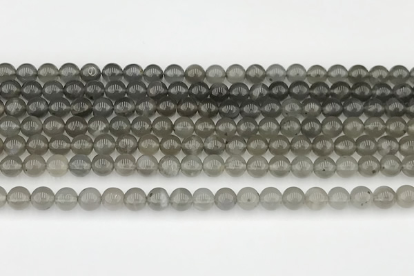 CMS2020 15.5 inches 6mm round black moonstone beads wholesale