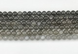 CMS2021 15.5 inches 8mm round black moonstone beads wholesale