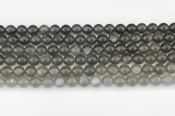 CMS2021 15.5 inches 8mm round black moonstone beads wholesale