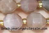 CMS2068 15 inches 9*10mm faceted rainbow moonstone beads wholesale