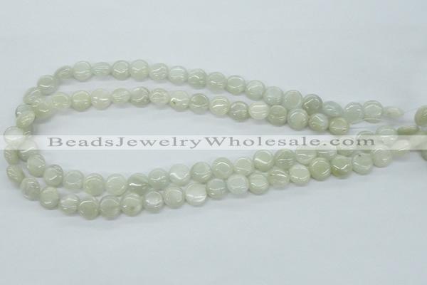 CMS209 15.5 inches 10mm flat round moonstone gemstone beads wholesale