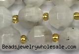 CMS2090 15 inches 9mm - 10mm faceted white moonstone beads