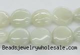 CMS210 15.5 inches 14mm flat round moonstone gemstone beads wholesale