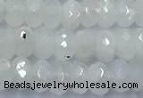 CMS2121 15 inches 4*6mm faceted rondelle white moonstone beads