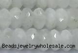 CMS2122 15 inches 6*8mm faceted rondelle white moonstone beads