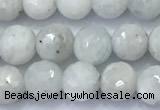 CMS2140 15 inches 6mm faceted round white moonstone beads