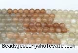 CMS2165 15 inches 6mm round rainbow moonstone beads