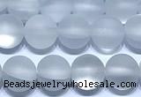 CMS2173 15 inches 6mm, 8mm, 10mm & 12mm round matte synthetic moonstone beads