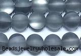 CMS2198 15 inches 6mm, 8mm, 10mm & 12mm round matte synthetic moonstone beads