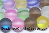 CMS2210 15 inches 6mm, 8mm, 10mm & 12mm round matte synthetic moonstone beads