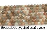 CMS2273 15 inches 6mm round rainbow moonstone gemstone beads