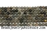 CMS2301 15 inches 6mm round black moonstone beads wholesale