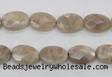 CMS34 15.5 inches 10*14mm faceted oval moonstone gemstone beads