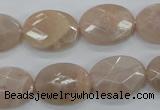 CMS36 15.5 inches 14*18mm faceted oval moonstone gemstone beads