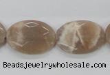 CMS37 15.5 inches 18*24mm faceted oval moonstone gemstone beads