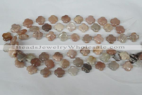 CMS535 15.5 inches 15*15mm cross moonstone beads wholesale