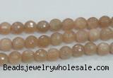 CMS58 15.5 inches 6mm faceted round moonstone gemstone beads