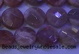 CMS589 15.5 inches 10mm faceted coin moonstone gemstone beads