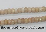 CMS66 15.5 inches 4*6mm faceted rondelle moonstone gemstone beads