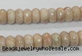 CMS67 15.5 inches 5*10mm faceted rondelle moonstone gemstone beads