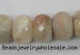 CMS69 15.5 inches 13*20mm faceted rondelle moonstone gemstone beads