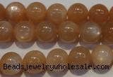 CMS703 15.5 inches 10mm round peach moonstone beads wholesale