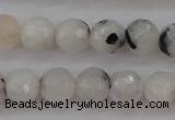 CMS801 15.5 inches 6mm faceted round white moonstone beads