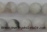 CMS802 15.5 inches 8mm faceted round white moonstone beads