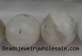 CMS805 15.5 inches 14mm faceted round white moonstone beads