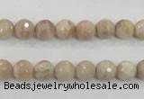 CMS83 15.5 inches 8mm faceted round moonstone gemstone beads