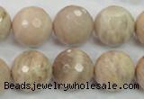 CMS86 15.5 inches 18mm faceted round moonstone gemstone beads