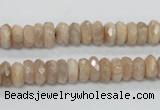 CMS98 15.5 inches 4*8mm faceted rondelle moonstone gemstone beads