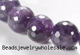 CNA09 16mm faceted round A- grade natural amethyst quartz beads