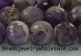 CNA1014 15.5 inches 12mm faceted round dogtooth amethyst beads